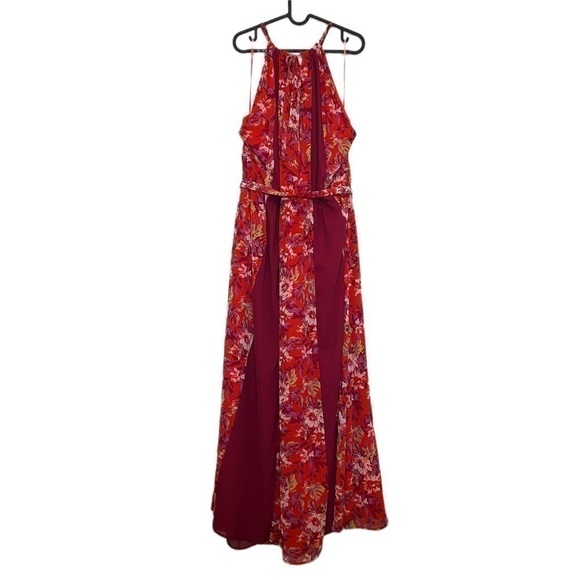 NWT ModCloth Illuminated Elegance Floral Halter Neck Maxi Dress Size 4X - Picture 4 of 11